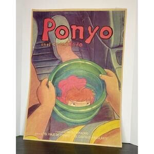 RARE Studio Ghibli‎ Ponyo On The Cliff Movie Poster Hayao Miyazaki Anime Art
